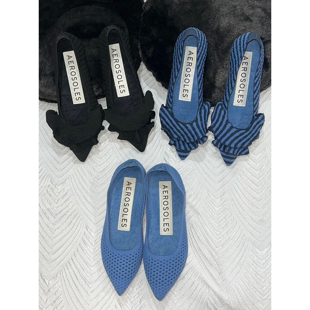 Aerosoles Women’s Flats Bundle (3 Pairs) – Pointed Toe Comfort Shoes size 9.5